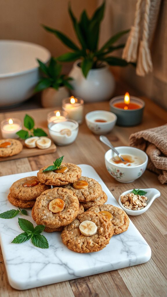 caramelized banana oatmeal cookies