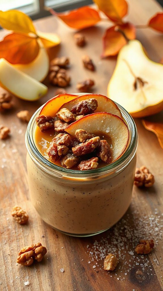 caramelized pear chia pudding