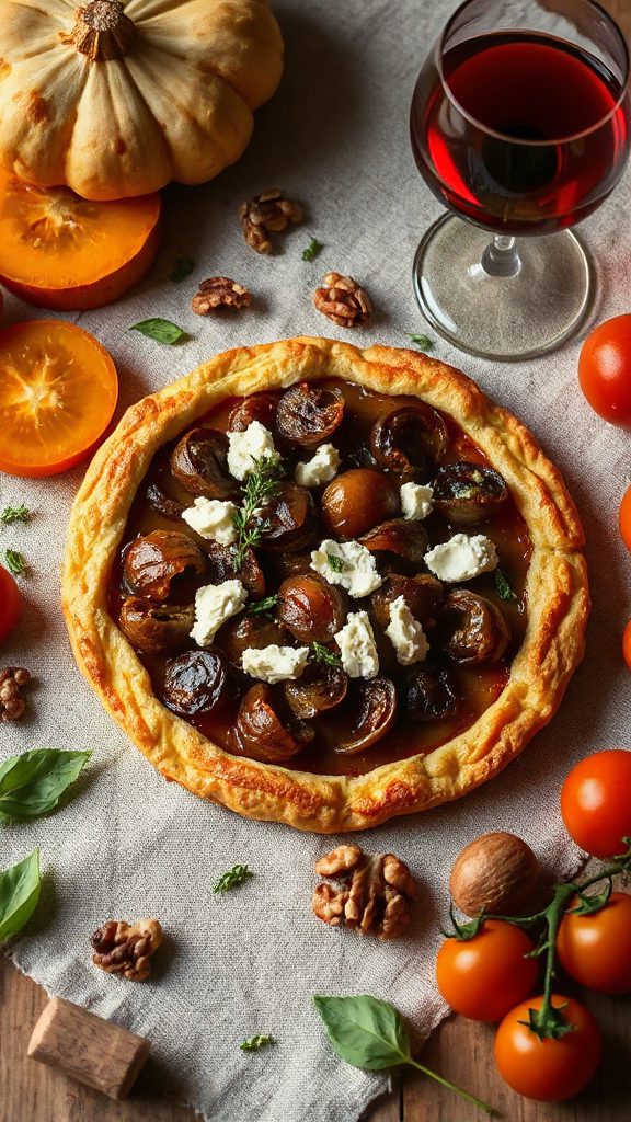 caramelized shallots and goat cheese