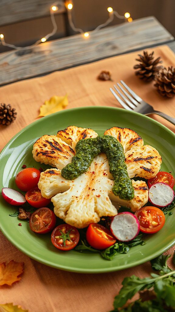 cauliflower steaks with chimichurri cauliflower steaks with chimichurri