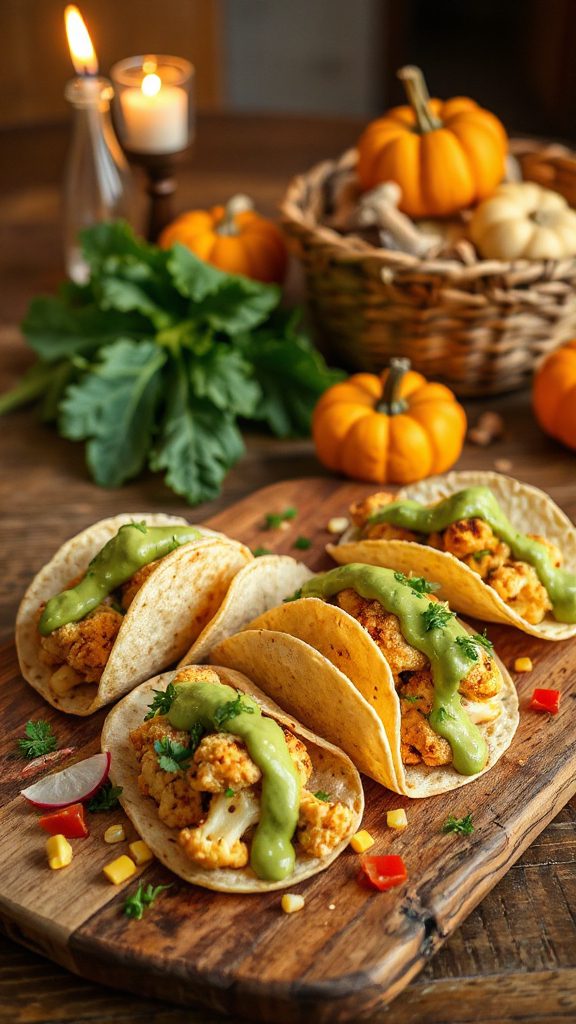 cauliflower tacos with avocado