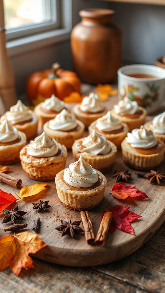 chai flavored mini cheesecakes delight