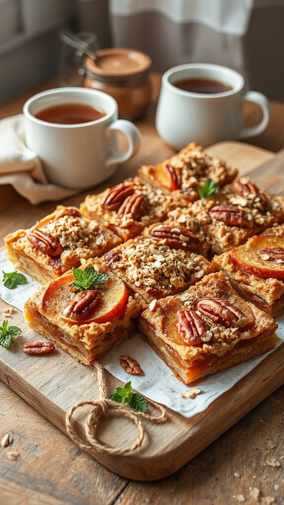 chai spiced apple crisp bars