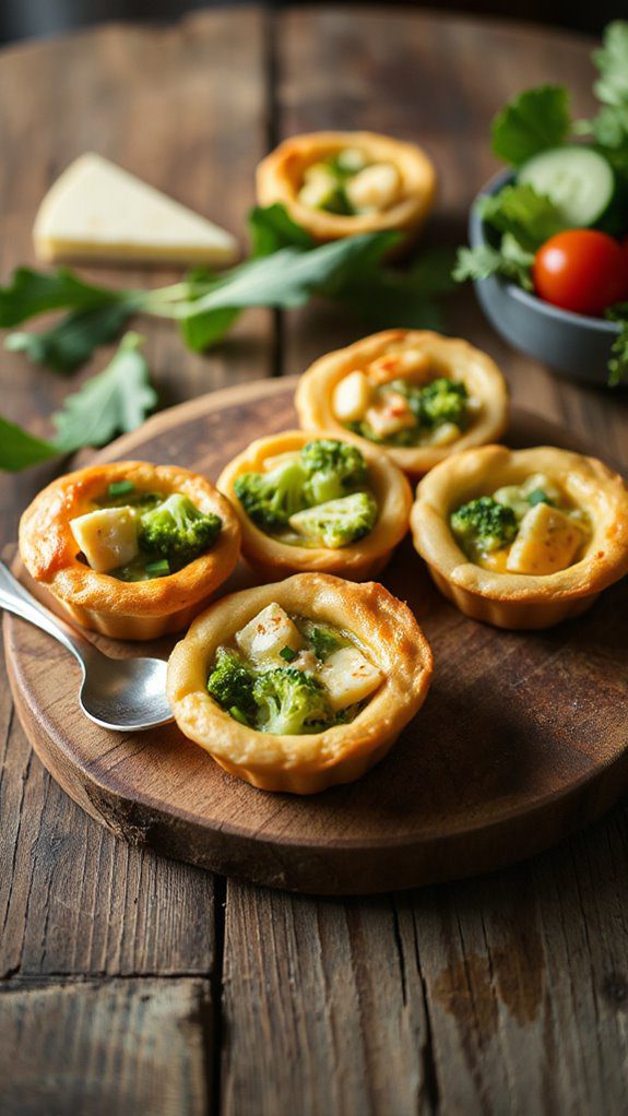 cheesy broccoli pastry bites
