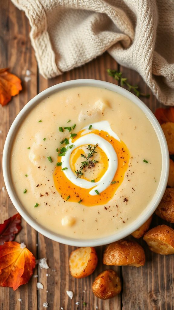 cheesy cauliflower potato soup