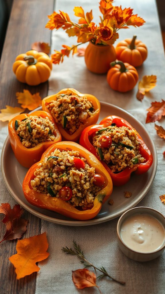 cheesy quinoa stuffed peppers