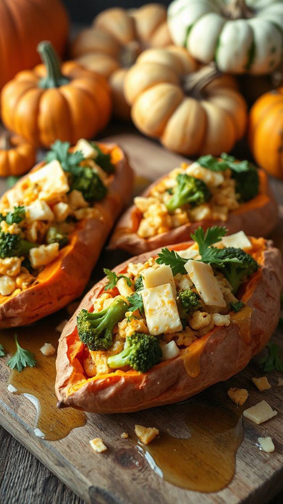 cheesy stuffed sweet potatoes