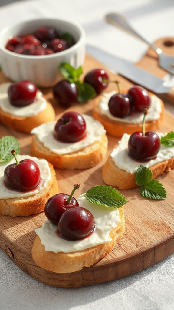cherries and brie appetizer