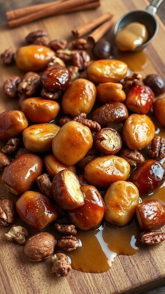 chestnut dessert with maple cinnamon