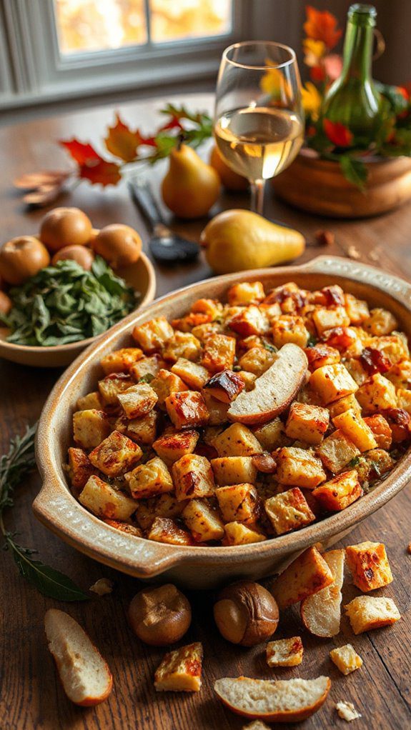 chestnut pear stuffing delight