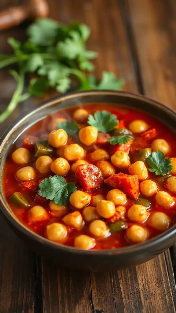 chickpea stew with harissa