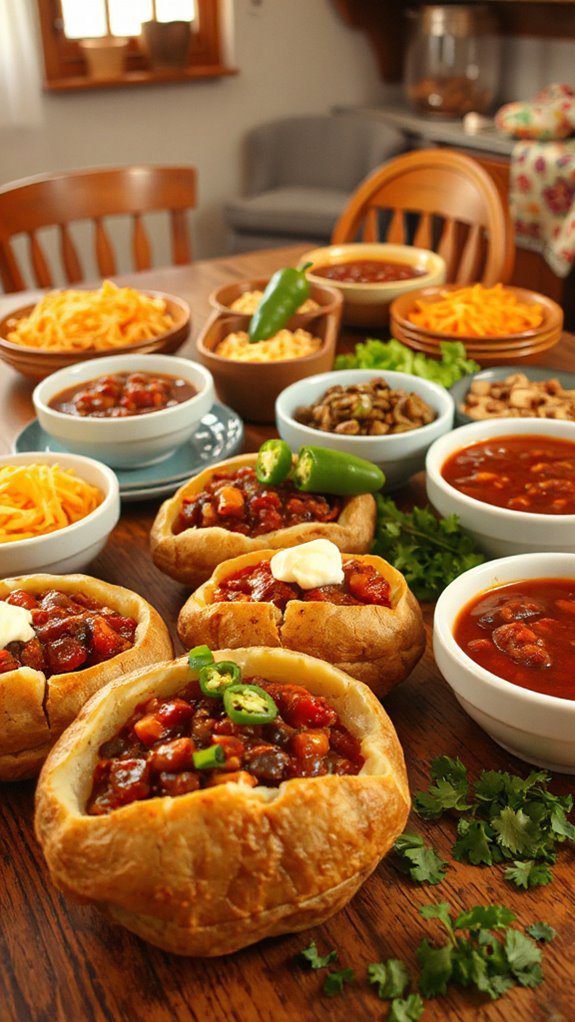 chili potato toppings bar