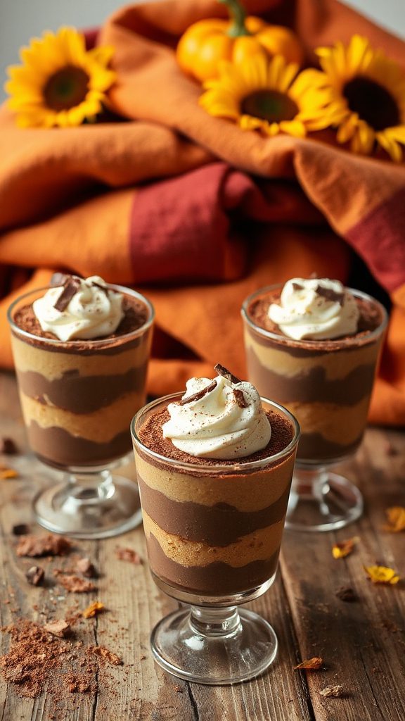 chocolate pumpkin cheesecake parfaits chocolate pumpkin cheesecake parfaits