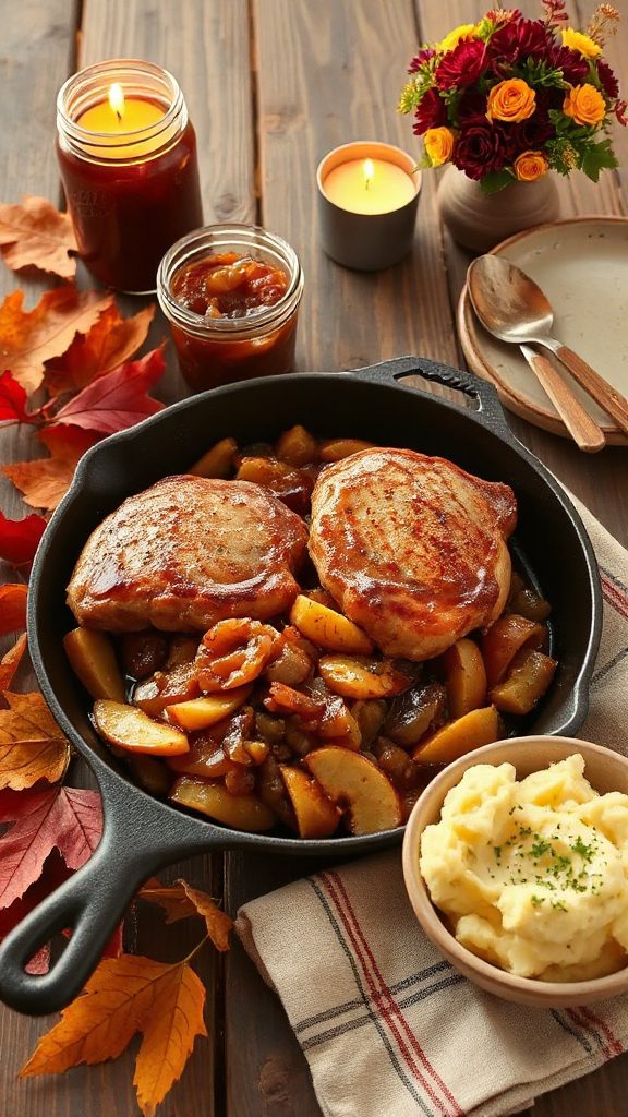 cinnamon apple flavored pork chops