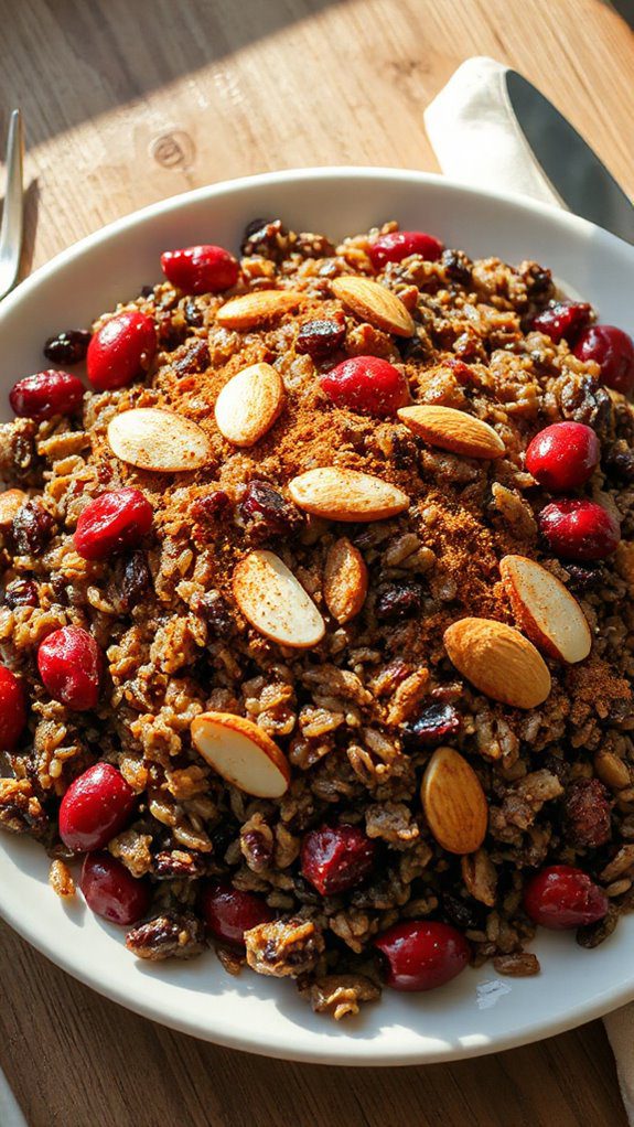 cinnamon cranberry almond pilaf