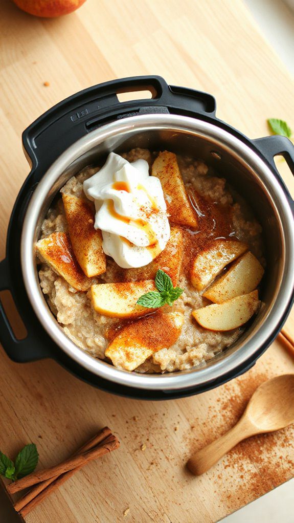 cinnamon roll apple oats