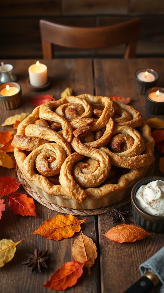 cinnamon roll apple pie