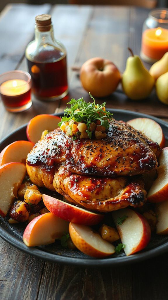 citrus chicken with pear salsa