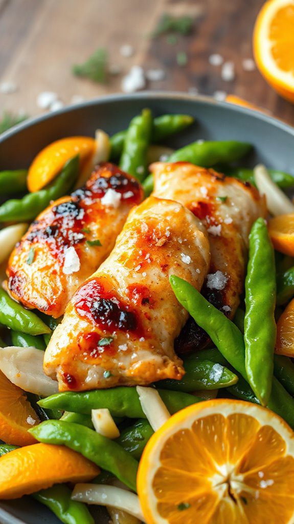 citrus infused chicken stir fry