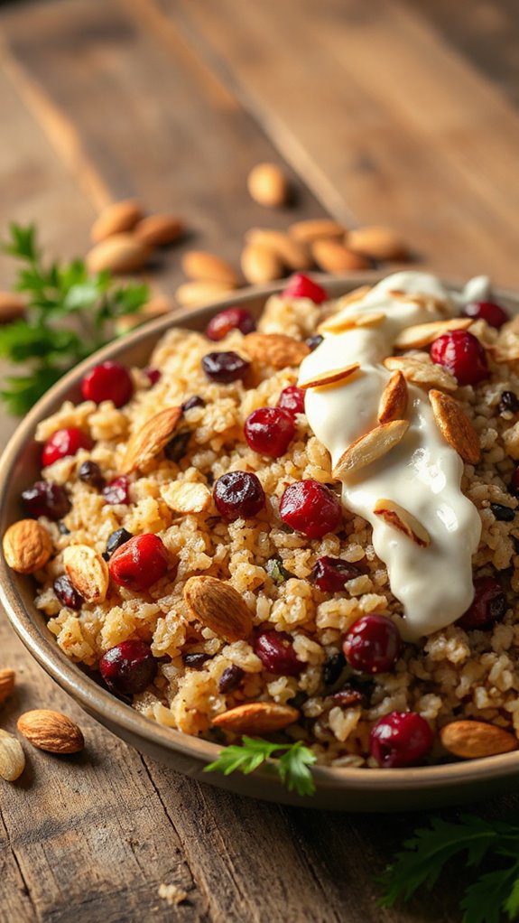 coconut cranberry almond rice pilaf