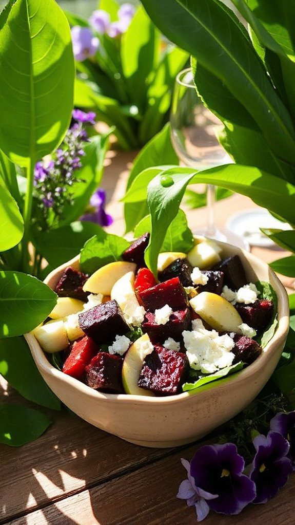colorful goat cheese salad