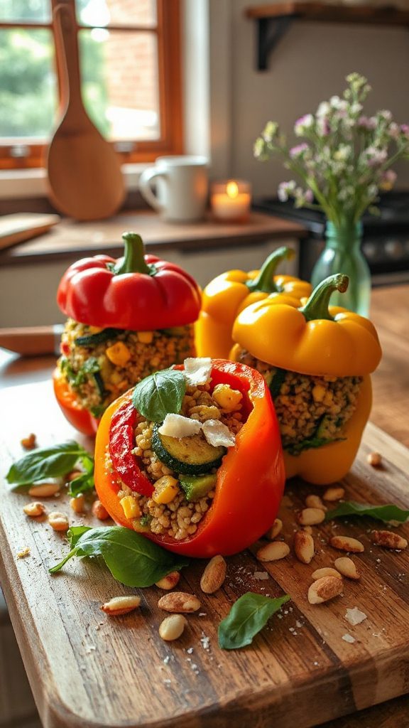 colorful stuffed bell peppers
