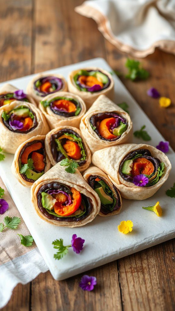 colorful veggie wraps recipe