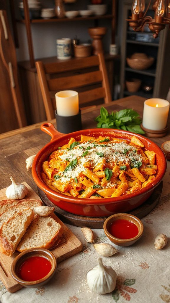 comforting baked ziti casserole