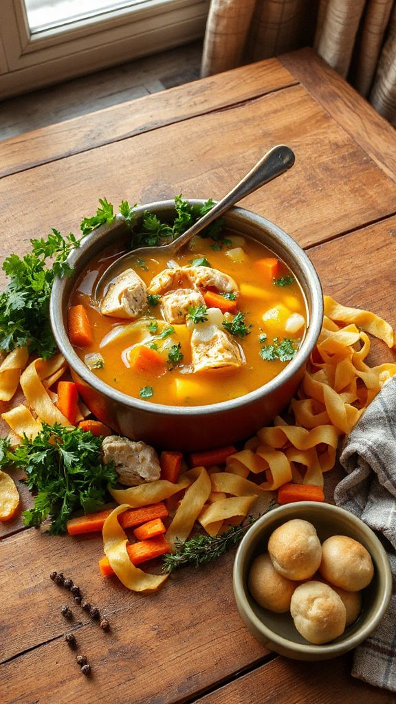 comforting chicken noodle soup