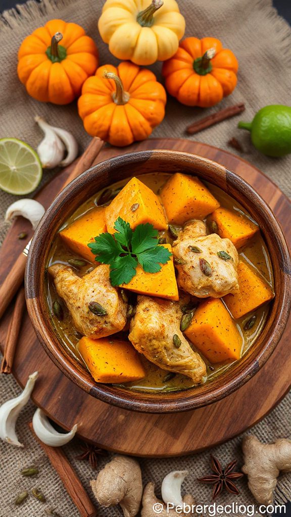 comforting chicken pumpkin curry