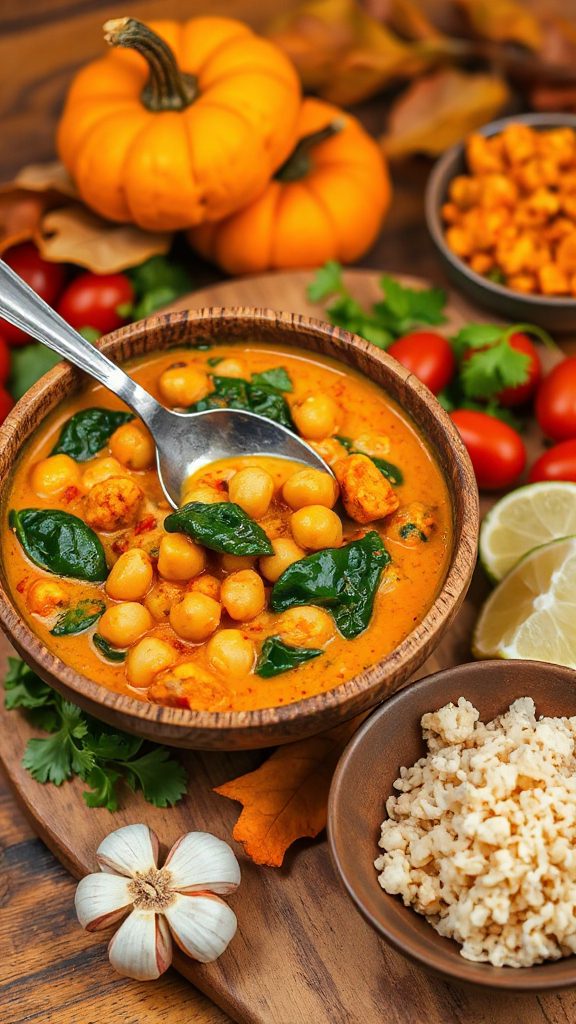 comforting chickpea spinach curry comforting chickpea spinach curry