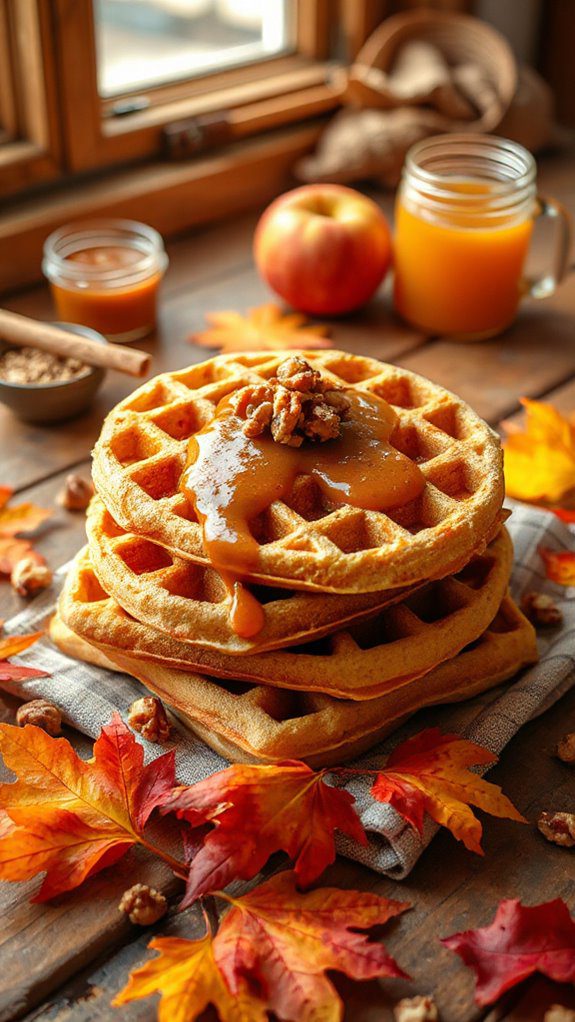 comforting fall breakfast waffles