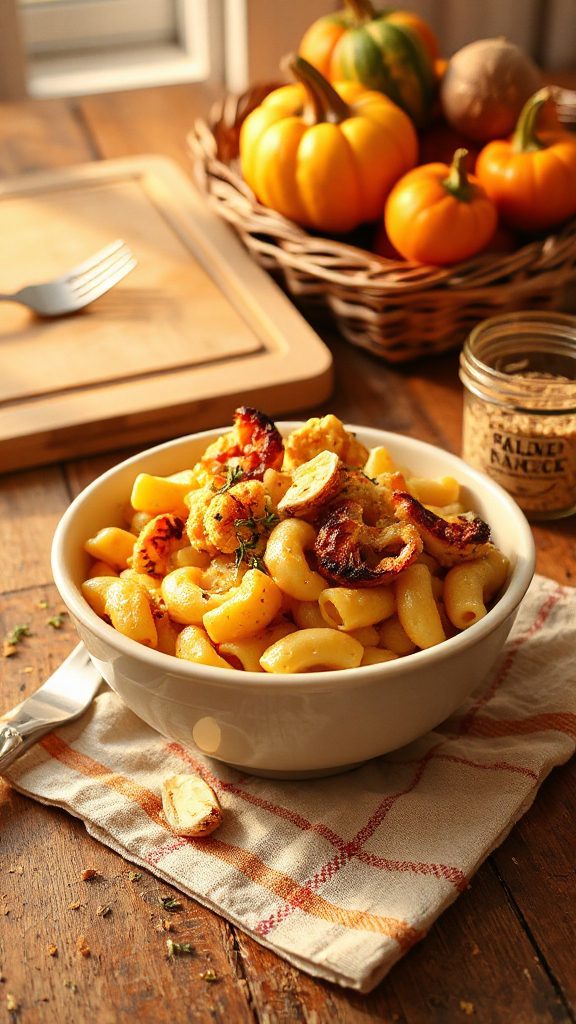 comforting roasted cauliflower mac and cheese