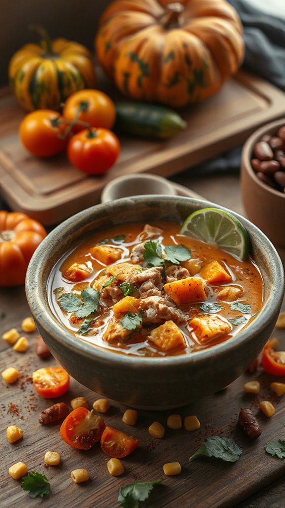 comforting turkey pumpkin chili