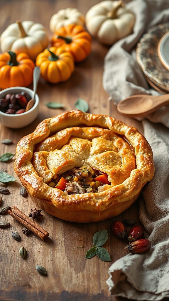 comforting turkey pumpkin pie