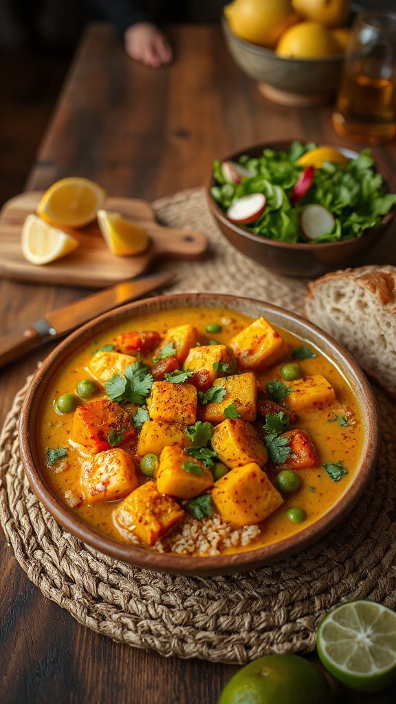 comforting vegan curry dish comforting vegan curry dish