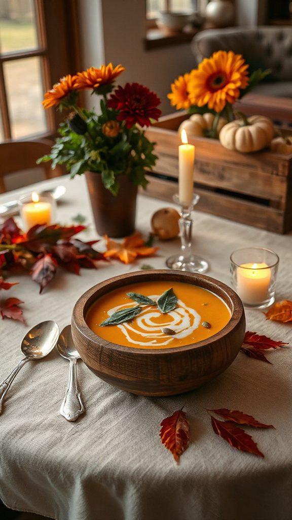 cozy autumn butternut soup