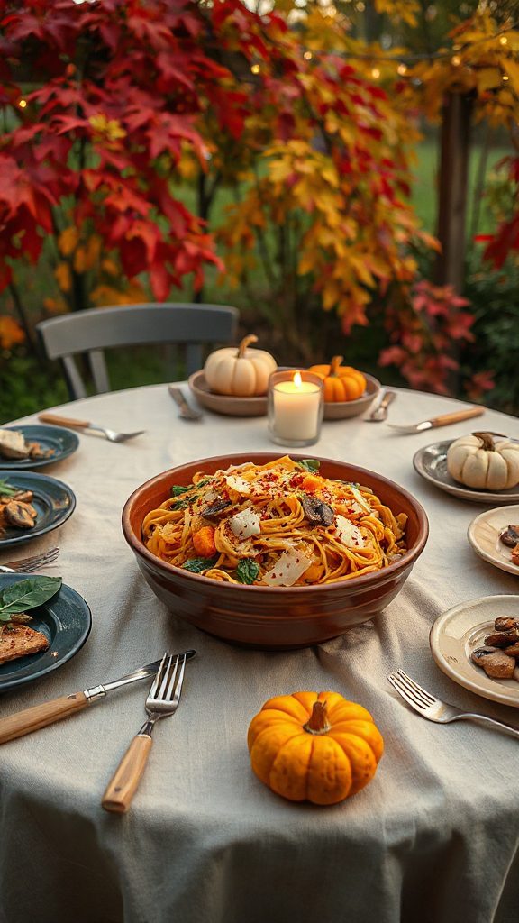 cozy autumn pasta dish