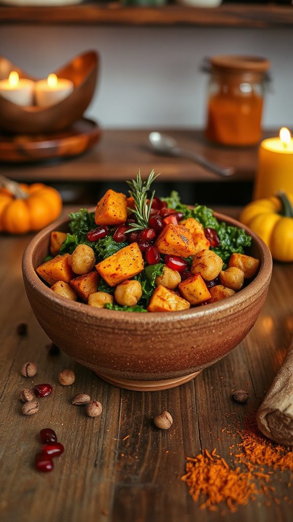 cozy spiced chickpea bowl
