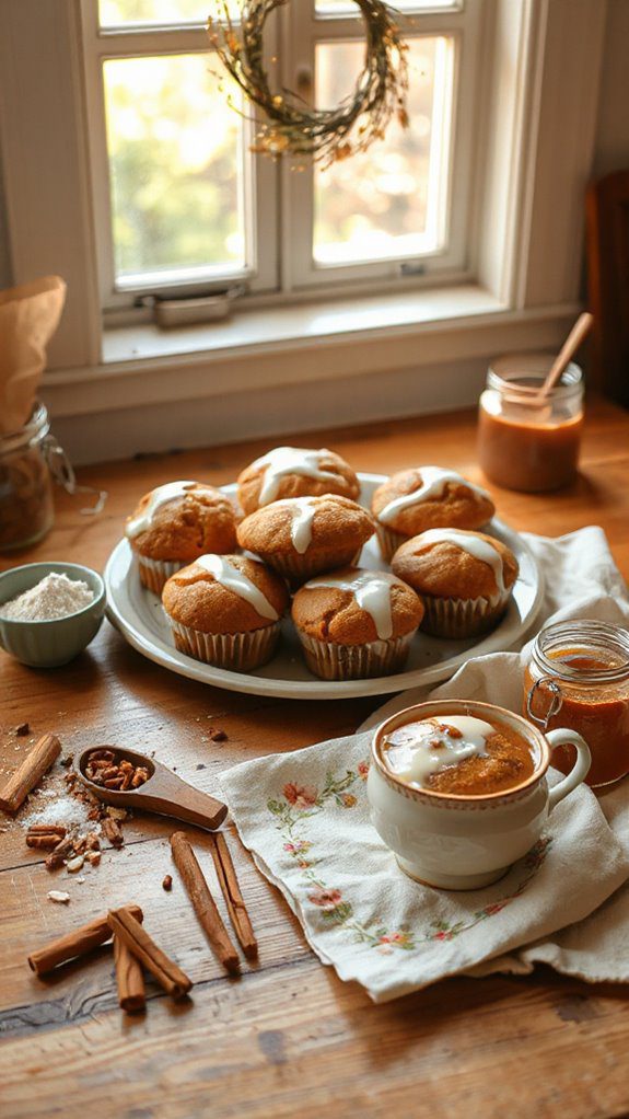 cozy spiced holiday muffins