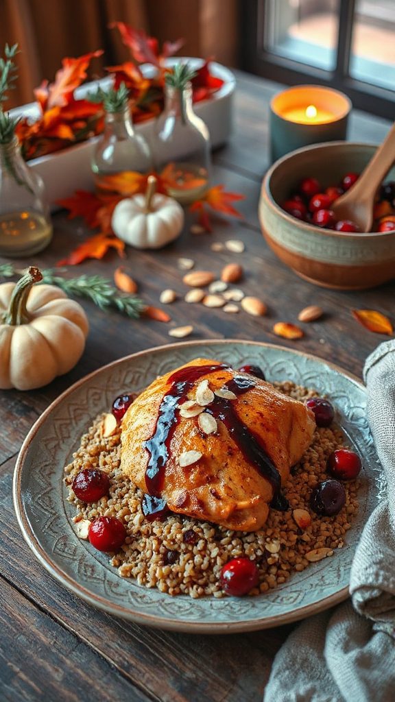 cranberry almond chicken skillet