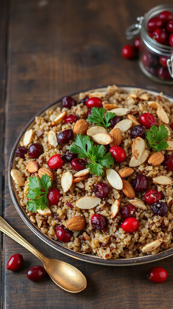 cranberry almond wild rice pilaf