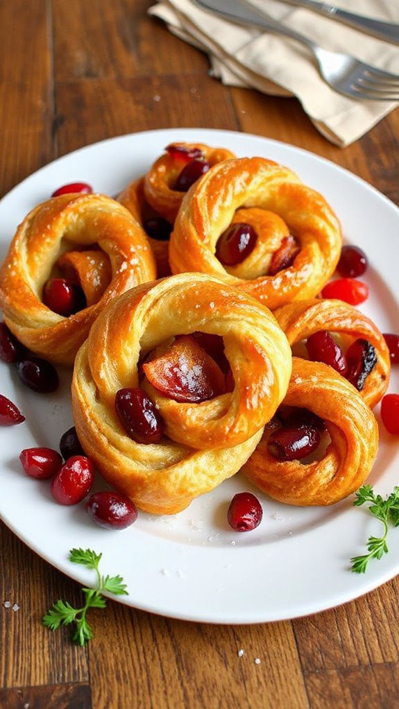 cranberry bacon pastry twists