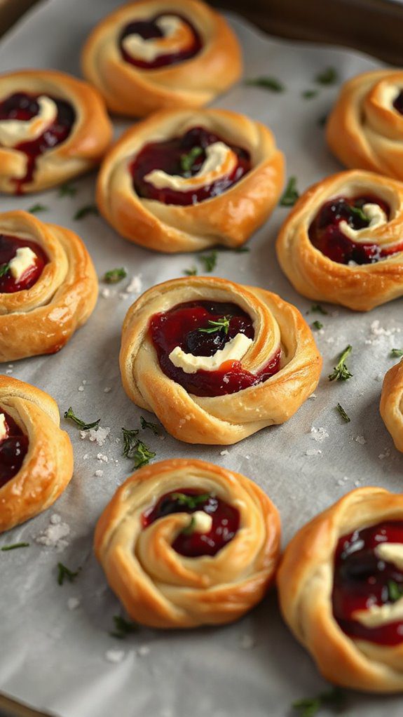 cranberry brie pastry swirls cranberry brie pastry swirls