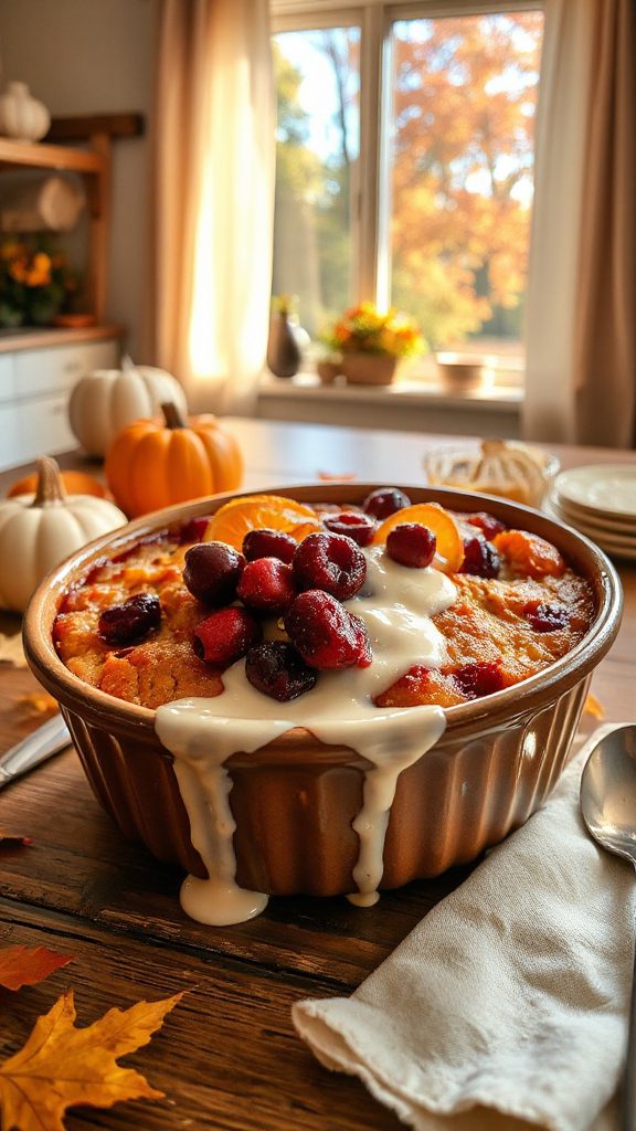 cranberry orange bread pudding