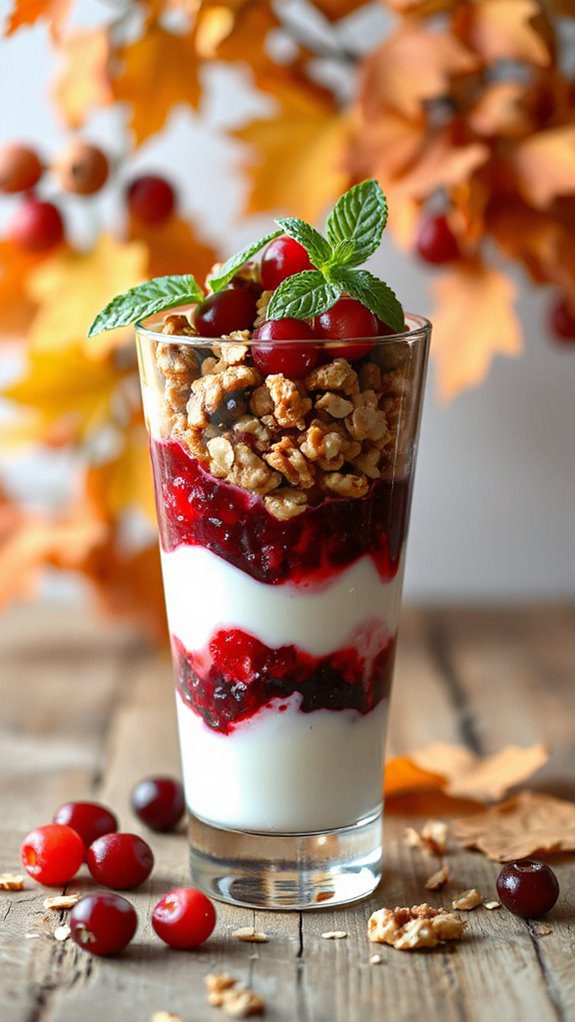 cranberry walnut yogurt parfait cranberry walnut yogurt parfait