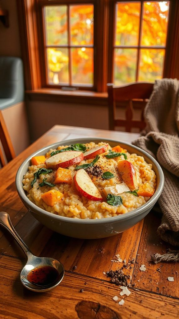 creamy apple butternut risotto