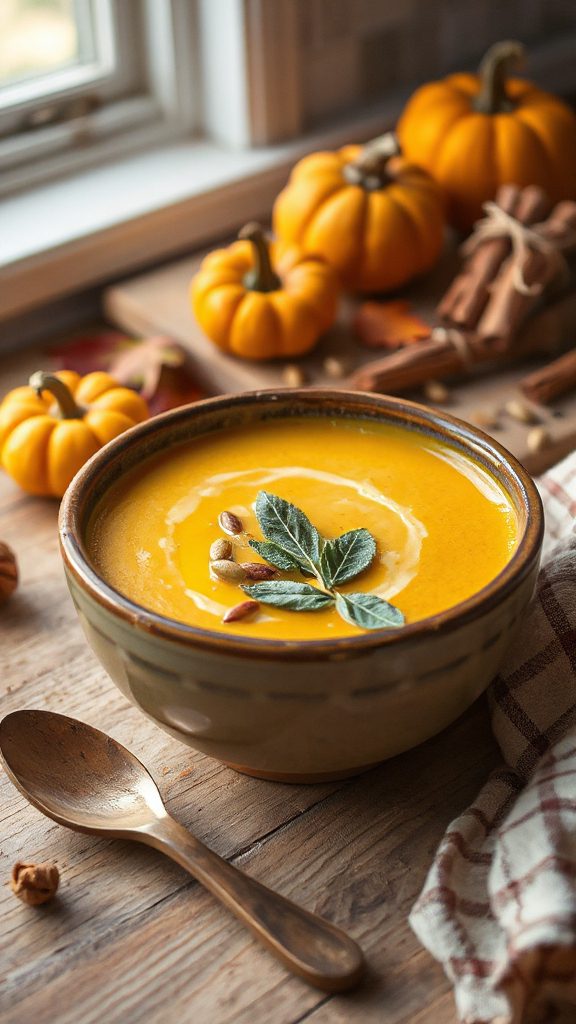 creamy autumn pumpkin soup