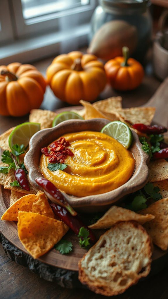 creamy avocado pumpkin dip