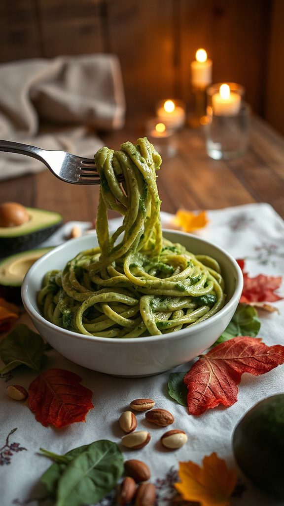 creamy avocado spinach pasta
